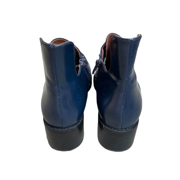 Jeffery Campbell Westerly Booties Blue Brushed Patent Leather Size 36.5 - Picture 5 of 8
